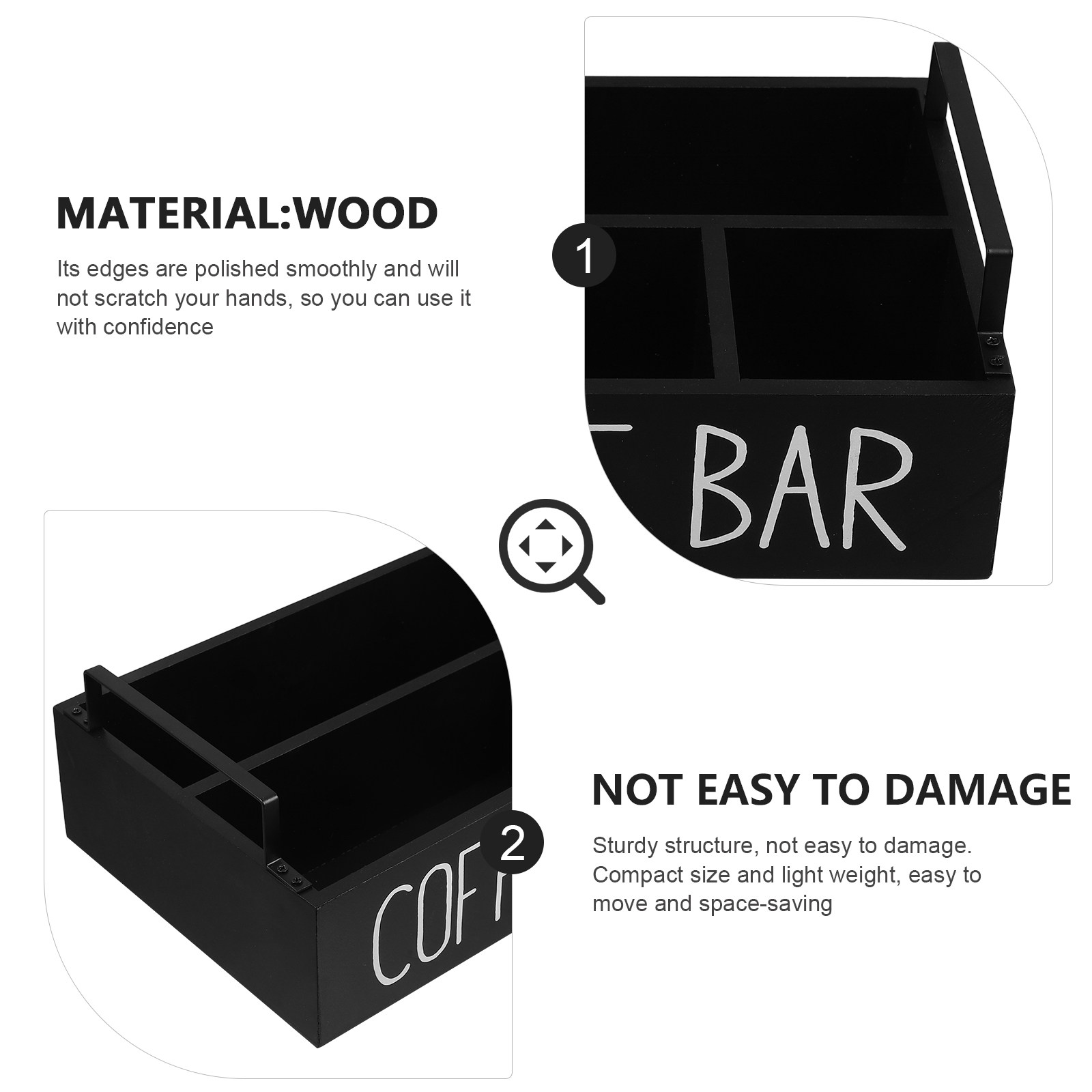 Wooden Tea Bag Organizer Multi - đánh giá và giá Coffee Tea Sugar