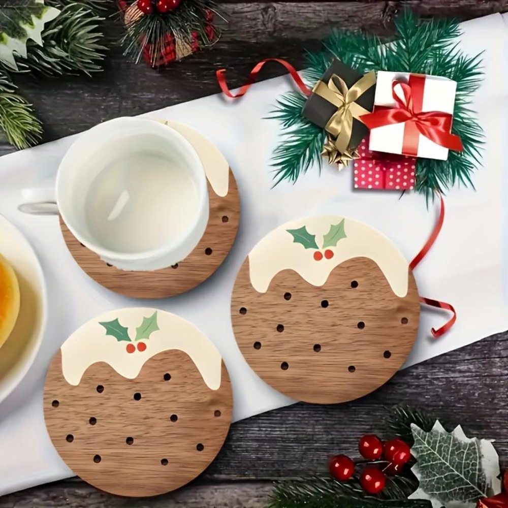 Wooden Cup Coasters Set Puddin - đánh giá và giá Coffee Tea And Sugar Set