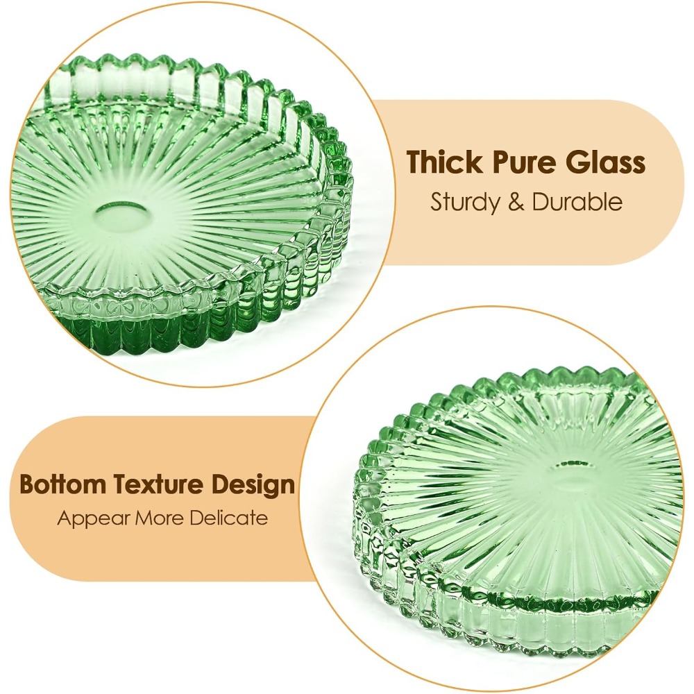 Modern Clear Glass Coaster Set - đánh giá và giá Coffee Tea Images