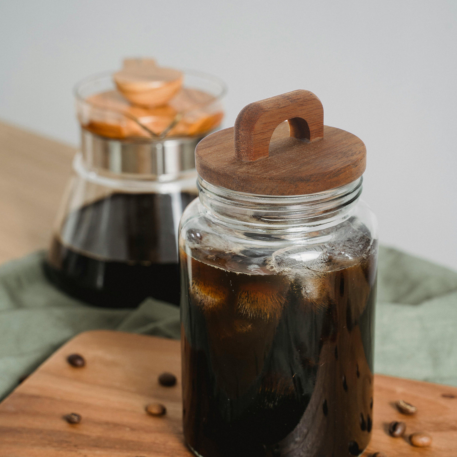 4Pcs Acacia Wood Airtight Jar  - đánh giá và giá Coffee Tea Sugar