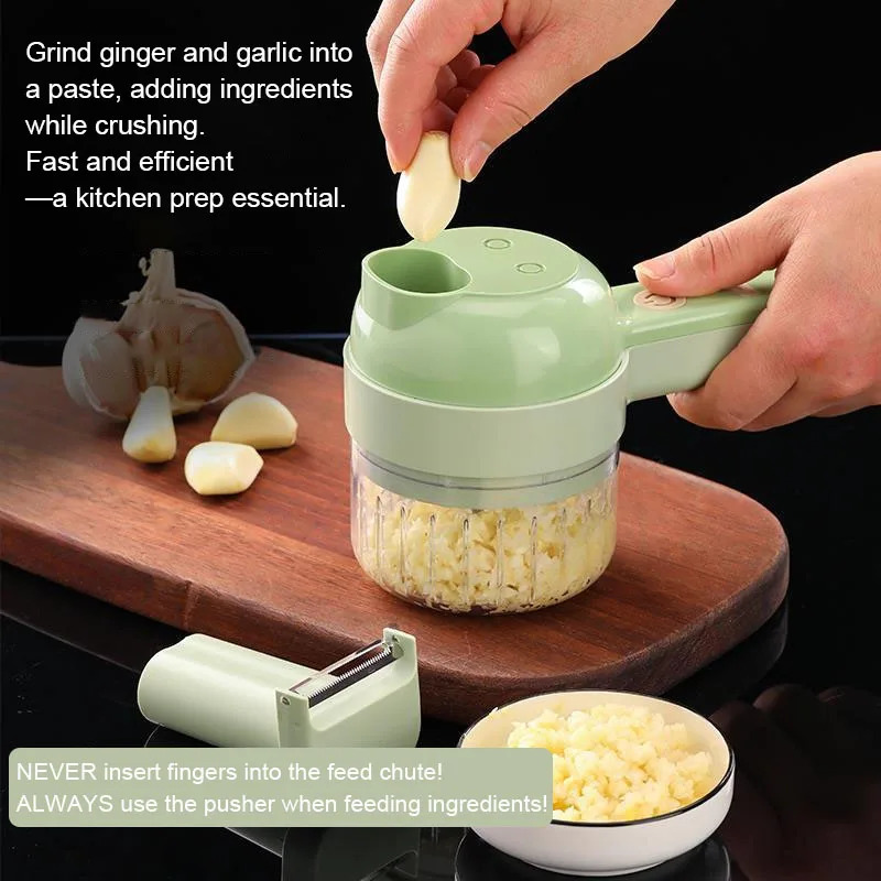 4 IN 1 Electric Vegetable Cutt - đánh giá và giá Burr Hand Grinder