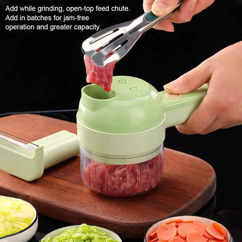 4 IN 1 Electric Vegetable Cutt - đánh giá và giá Burr Hand Grinder